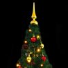 Artificial Pre-lit Christmas Tree with Baubles Green 6 ft