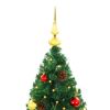 Artificial Pre-lit Christmas Tree with Baubles Green 6 ft