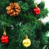 Artificial Pre-lit Christmas Tree with Baubles Green 6 ft