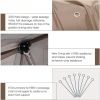 13'x13' UV Block Sunshade Gazebo Canopy with Hardware Kits, Gazebo Shade for Patio Outdoor Garden Events, Brown