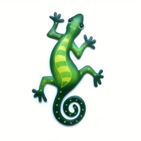 1pc Metal Gecko Wall Art Decor, Inspirational Sculpture Hanging, Farm Garden Lawn Decor, Home Decor, Room Decor, Front Door Yard Decor (STYLE: Model D)